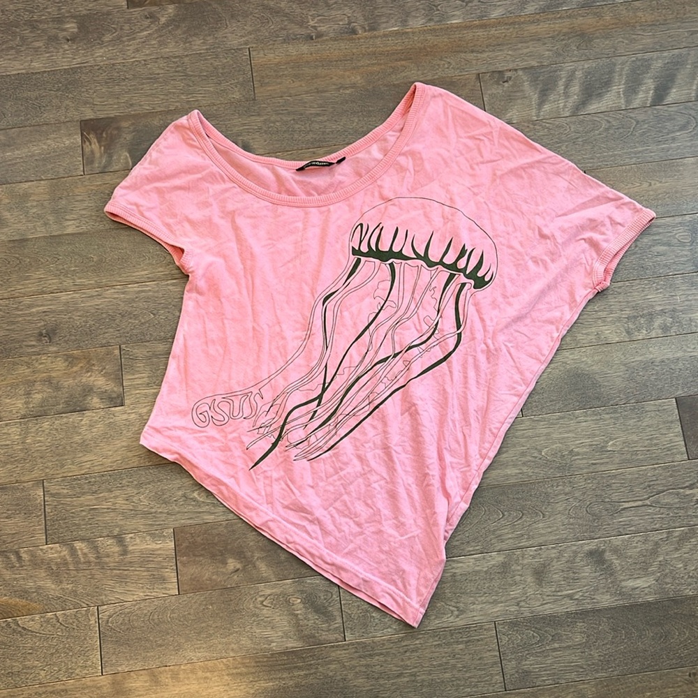 GSUS Sindustries Asymetrical jellyfish tee top size XS
